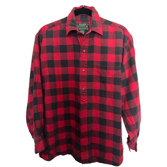 Ralph Lauren POLO COUNTRY Red Flannel Soft Work Shirt Womens Size 8 EUC Classic - Picture 1 of 10